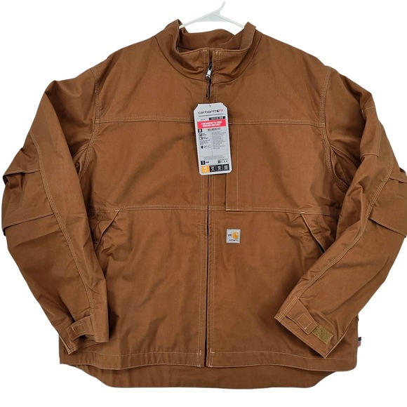 Carhartt FR Flame Resistant Full Swing Quick Duck Jacket Brown 2XL Tall